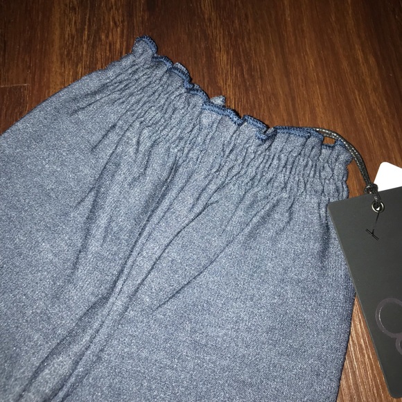 Chaser Cozy Knit Paper Bag Waist Wide Leg Pants Kids NWT - Picture 4 of 6